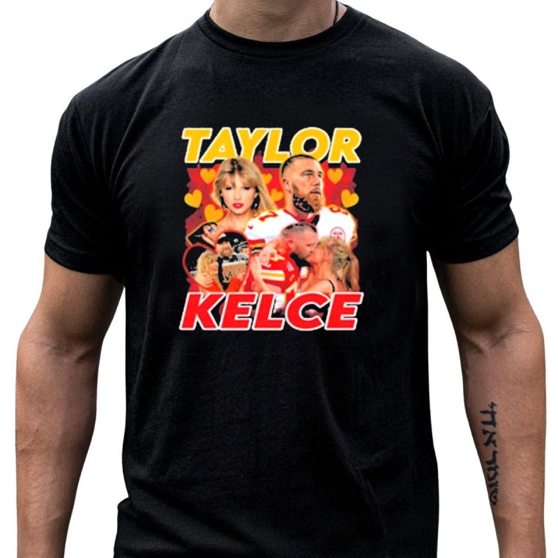 Taylor Kelce Football Love Hearts Chiefs Player Blonde Woman T Shirt T Shirt 1 1