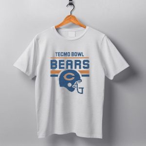 Tecmo Bowl Chicago Bears Helmet Iconography Retro 8 Bit T Shirt