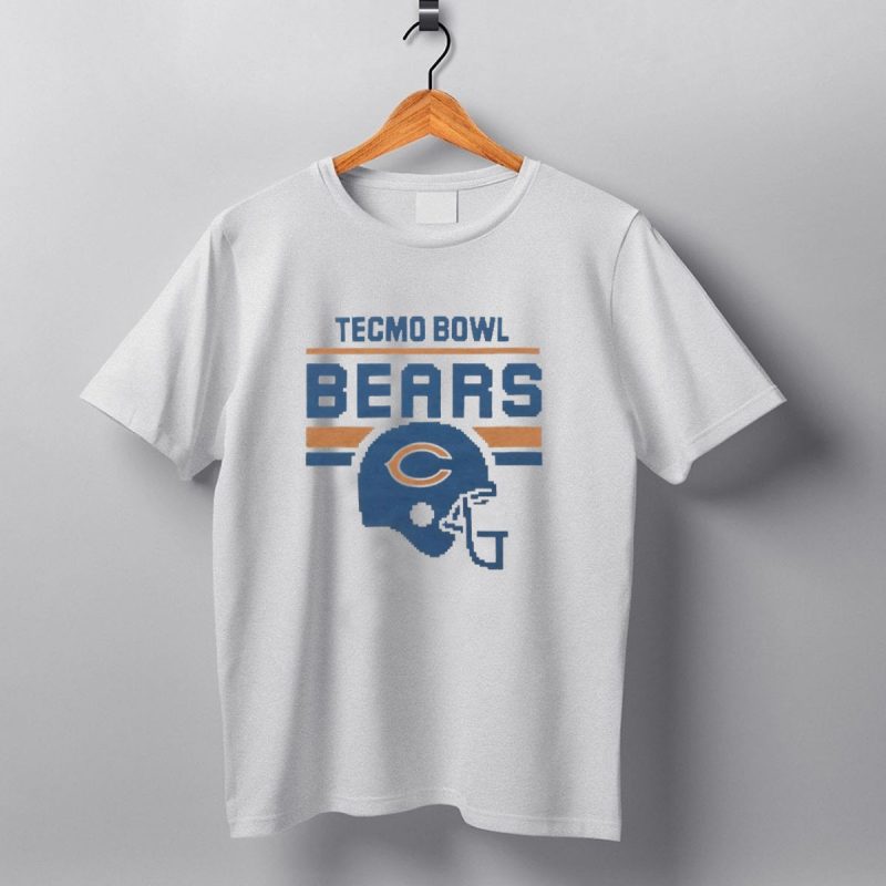 Tecmo Bowl Chicago Bears Helmet Iconography Retro 8 Bit T Shirt 1 T Shirt 1