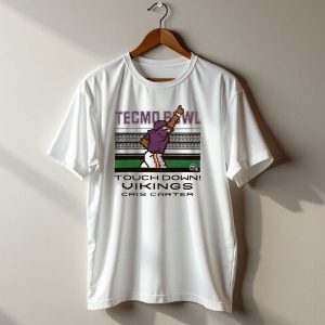 Tecmo Bowl Touch Down Vikings Cris Carter Retro Pixel T Shirt