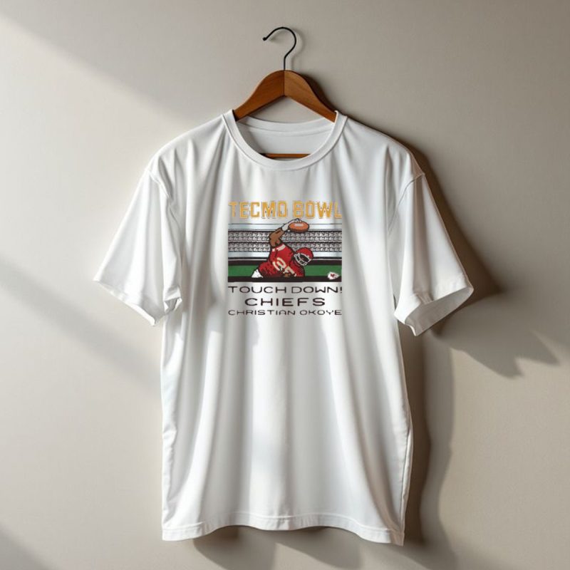 Tecmo Bowl Touchdown Chiefs Christian Okoye Retro Football Video Game Legend T Shirt T Shirt 1 1