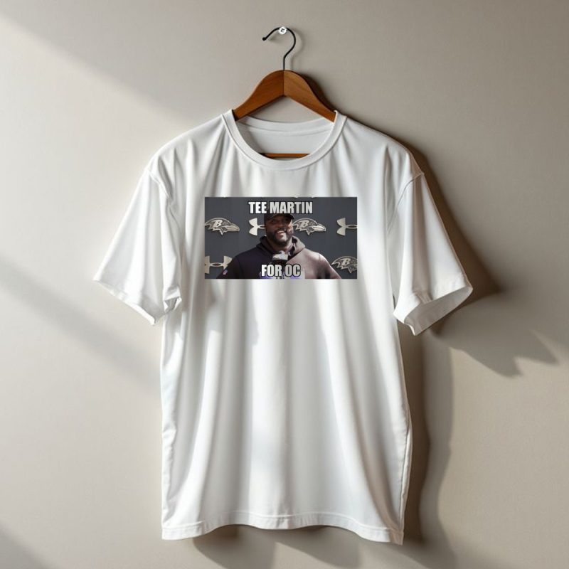 Tee Martin For Oc Baltimore Ravens Coach Under Armour Background T Shirt 1 T Shirt 1