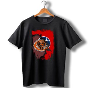 Tennessee State Flag Merged With Chicago Bears T Shirt