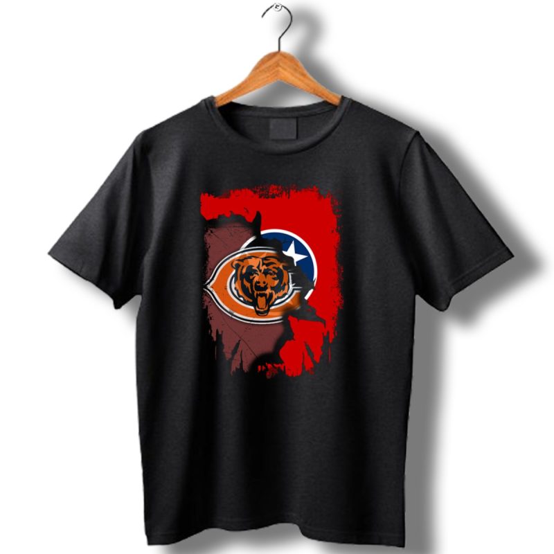 Tennessee State Flag Merged With Chicago Bears T Shirt 1 T Shirt 1