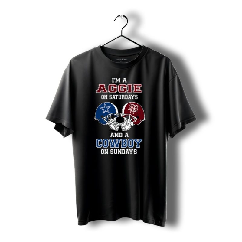 Texas Am Aggie Saturdays And Dallas Cowboys Sundays Fan T Shirt 1 T Shirt 1 1