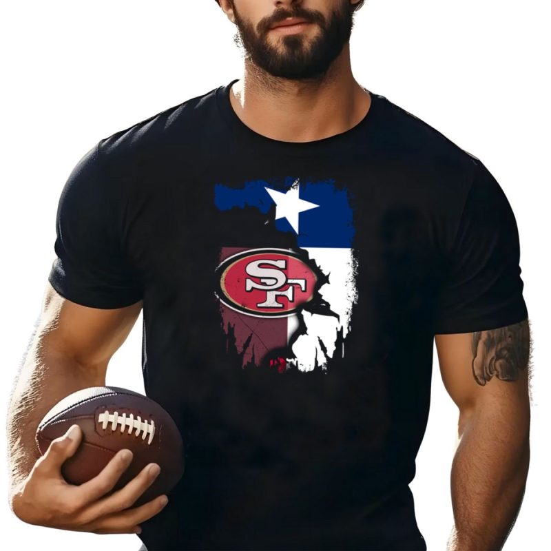 Texas And San Francisco 49Ers United Emblem T Shirt T Shirt 1