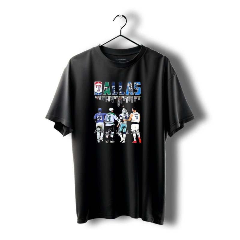 Texas Rangers Garcia Dallas Stars Benn Dallas Cowboys Prescott Doncic Signatures T Shirt 1 T Shirt 1 1