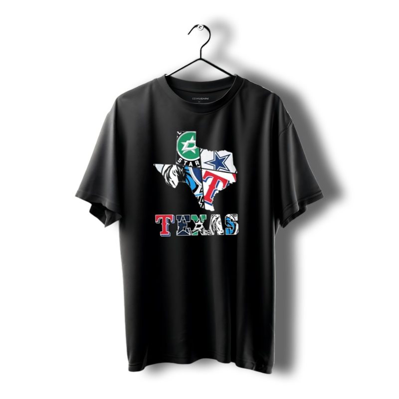 Texas Sports Teams Dallas Stars Dallas Cowboys Dallas Mavericks Texas Rangers Logos T Shirt 1 T Shirt 1 1