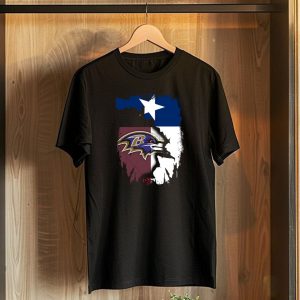 Texas and Baltimore Ravens Unity Featuring Lone Star and Team T-Shirt