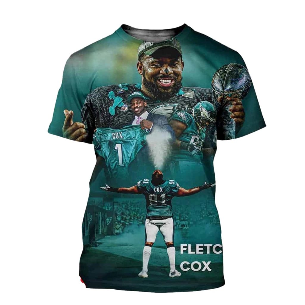 Thank You Eagles Fletcher Cox Retirement After 12 Seasons Unisex 3D T Shirt