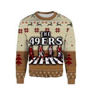 The 49ers Walking Road Football 2025 Ugly Sweater