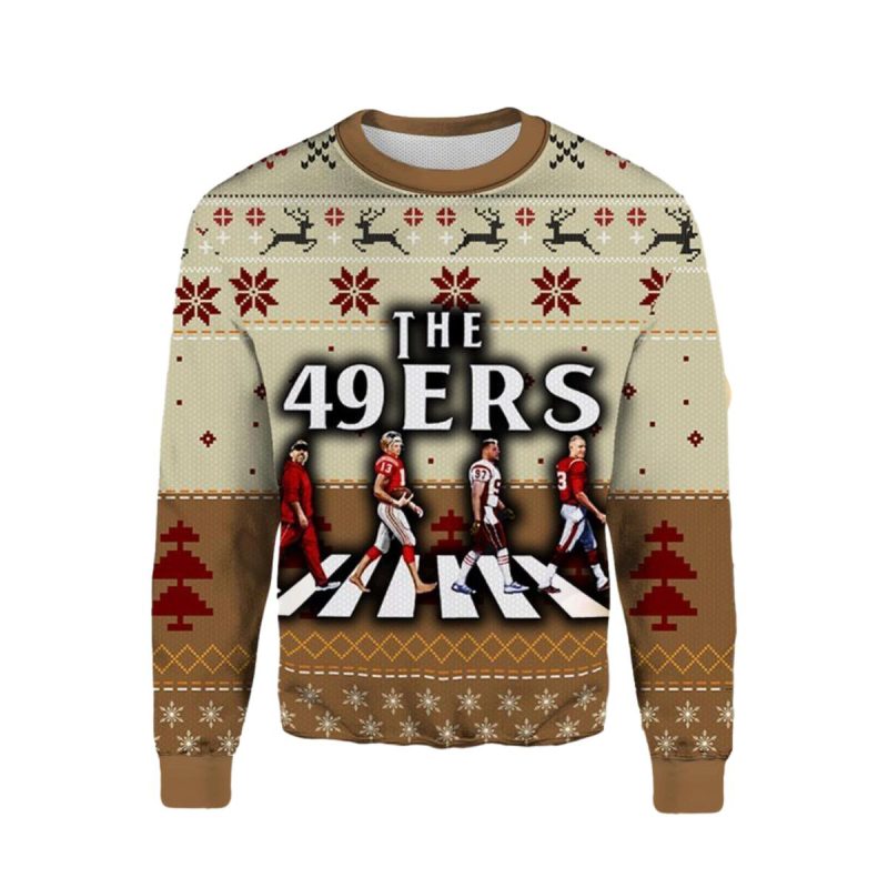 The 49Ers Walking Road Football Ugly Sweater 1