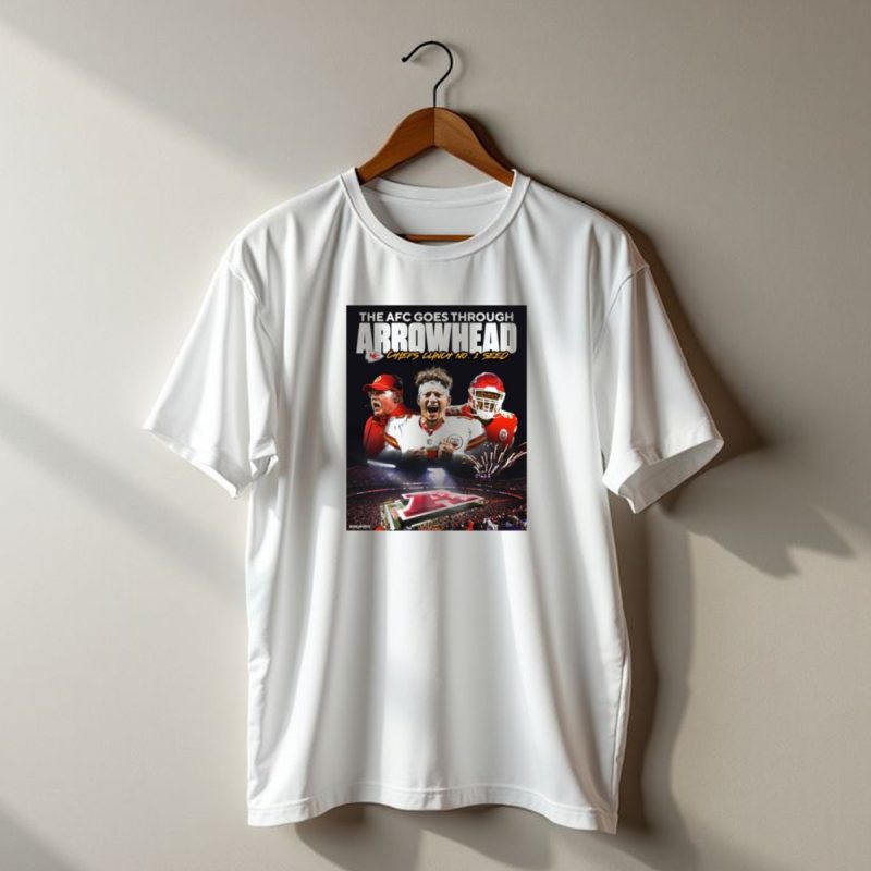 The Afc Goes Through Arrowhead Chiefs Clinch Nokids T Shirt F1 Seed T Shirt T Shirt 1 1
