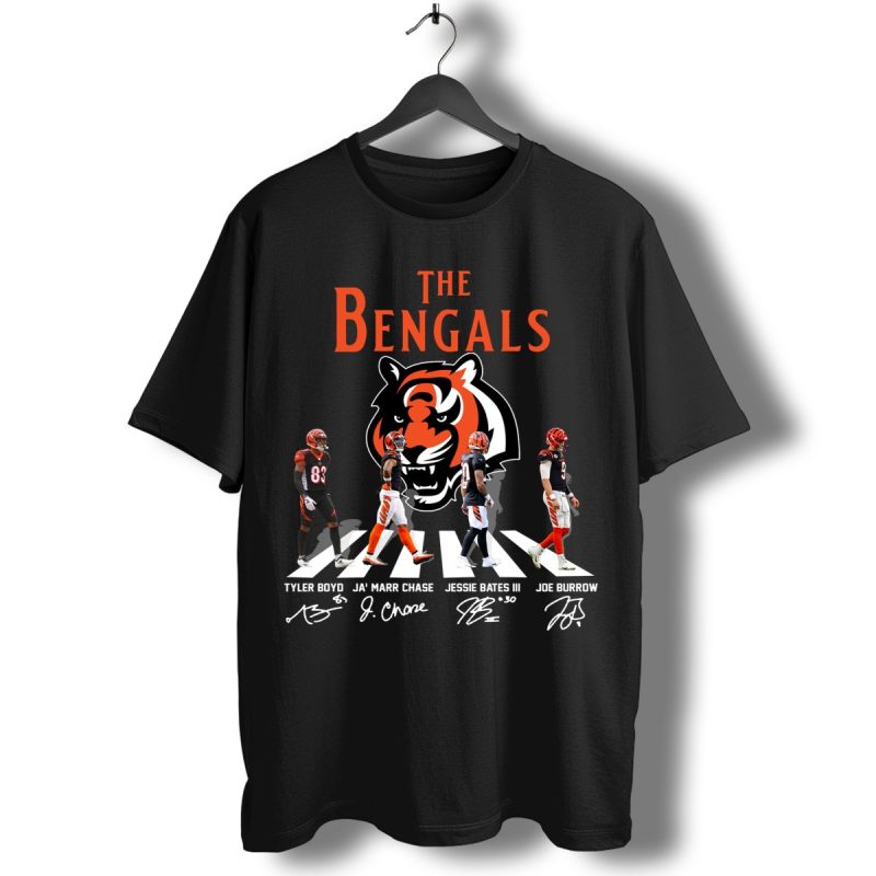 The Bengals Team Abbey Road Signatures 2022 Cincinnati Bengals T Shirt T Shirt 1