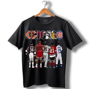 The Chicago Sport Teams Payton Jordan Thomas Mikita And Banks Signatures T-Shirt