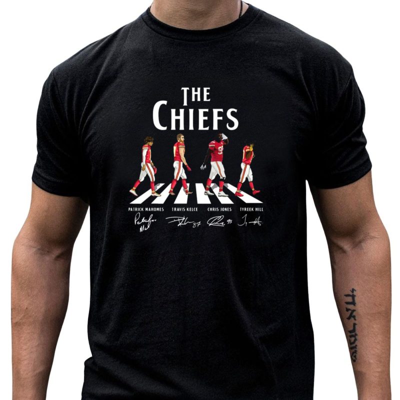 The Chiefs Patrick Mahomes Travis Kelce Chris Jones Tyreek Hill Abbey Road A%C2%84%C2%80A%C2%85%C2%A7A%C2%86%C2%Bcpsalmowymal T Shirt T Shirt 1 1