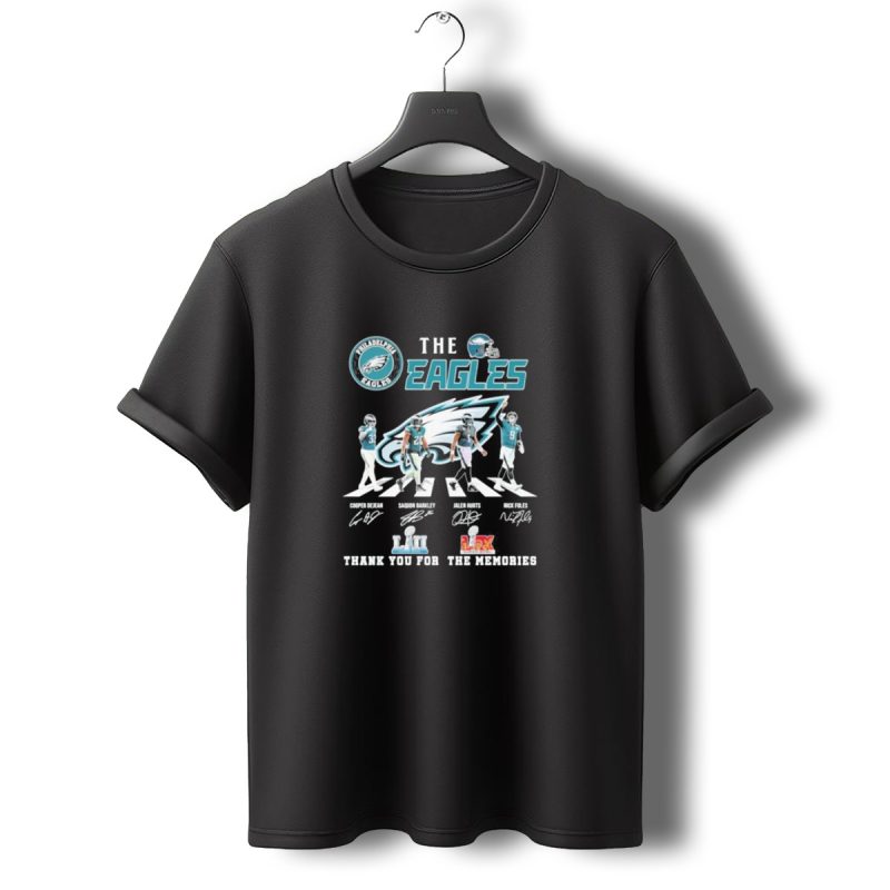 The Eagles Abbey Road Super Bowl Champions Lii And Lix Thank You For The Memories T Shirt T Shirt 0 1