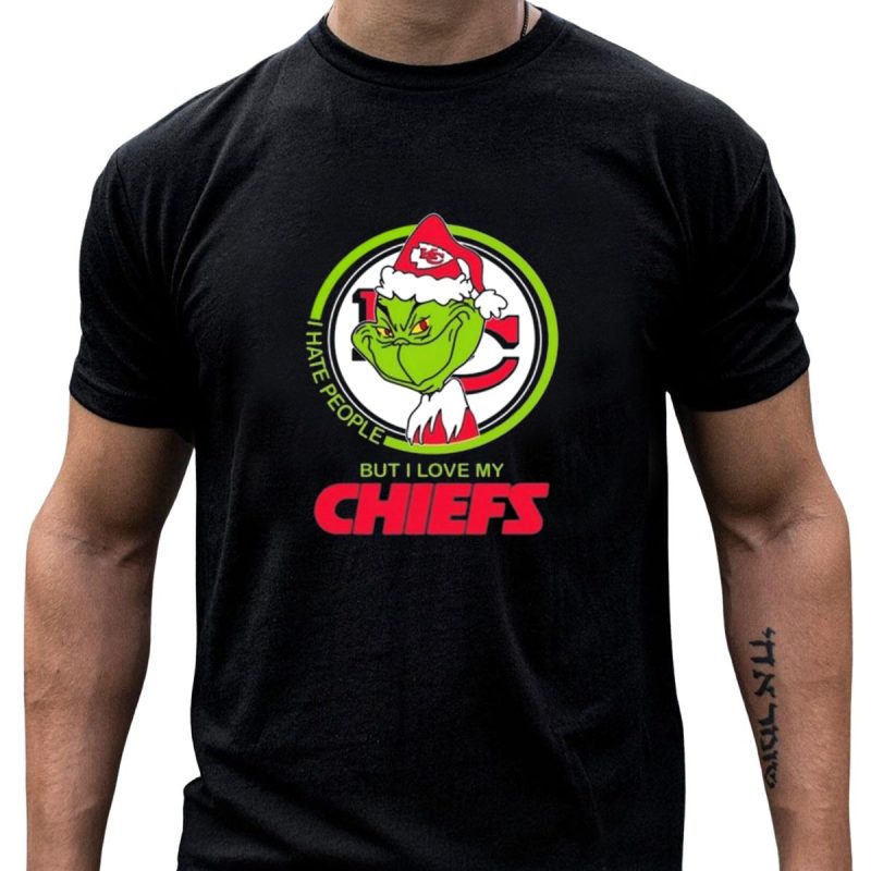 The Grinch I Hate People But I Love My Chiefs Kansas City T Shirt T Shirt 1 1