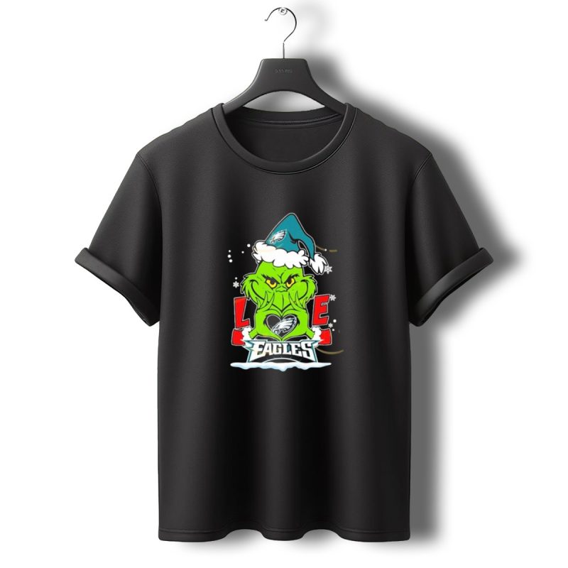 The Grinch Love Eagles Philadelphia T Shirt T Shirt 0 1