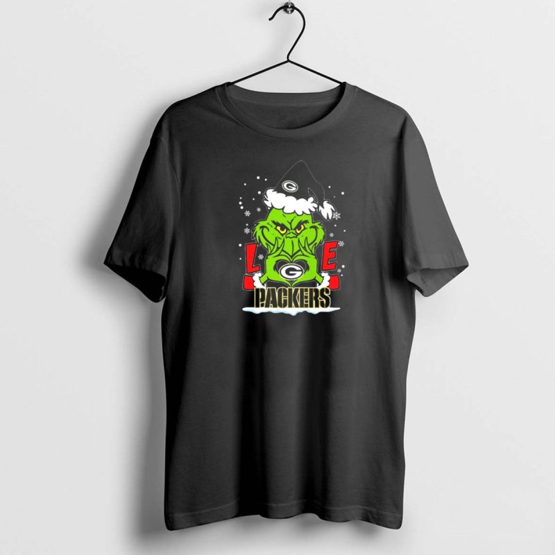 The Grinch Love Green Bay Packers Christmas Snowflakes T Shirt 1 1 T Shirt 1 1