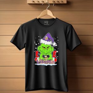 The Grinch Love Minnesota Vikings Christmas 2024 Football T Shirt