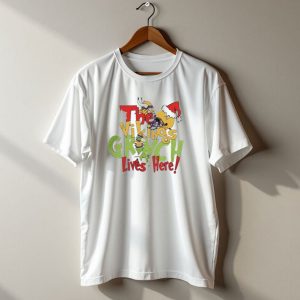 The Minnesota Vikings Grinch Lives Here Holiday T Shirt