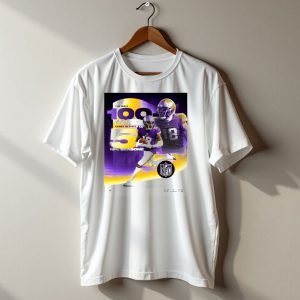 The Most 100 Yard Games In First 5 Nfl Seasons Minnesota Vikings Justin Jefferson T Shirt
