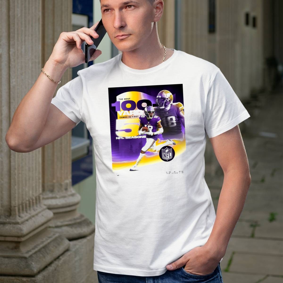 The-Most-100-Yard-Games-In-First-5-Nfl-Seasons-Minnesota-Vikings-Justin-Jefferson-T-Shirt-1_t-shirt-2_3