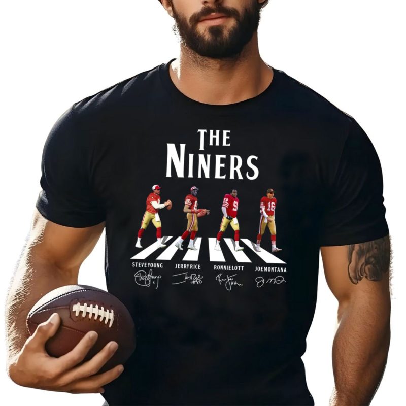 The Niners San Francisco 49Ers Steve Jerry Ronnie Joe Abbey Road Signed For Fan Shirt T Shirt 1 1