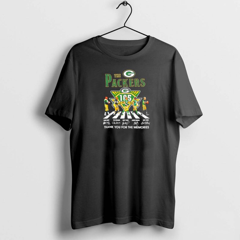 The Packers 105Th Anniversary Abbey Road Thank You For The Memories Signatures 1919 T Shirt 1 1 T Shirt 1 1