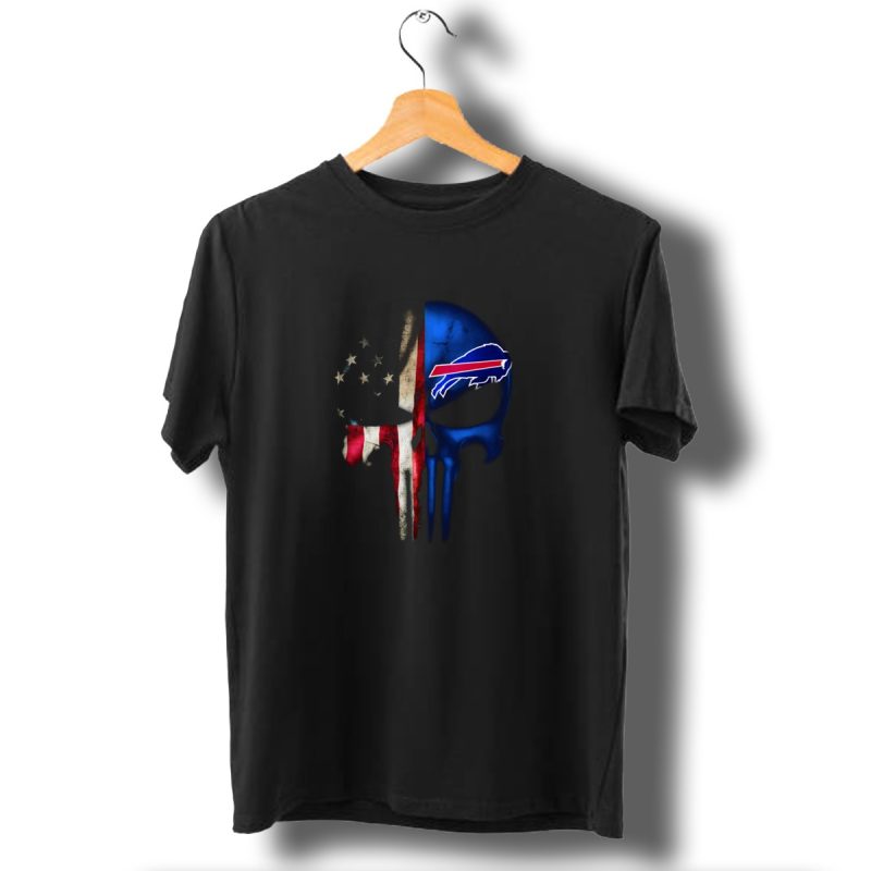 The Punisher Skull American Flag Buffalo Bills T Shirt 1 T Shirt 1