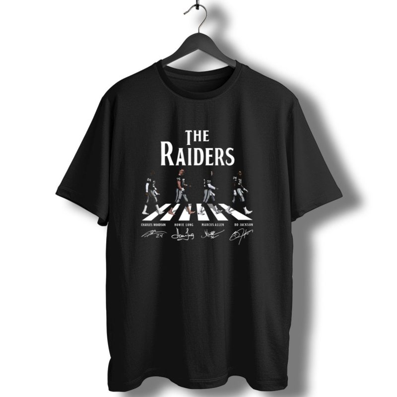 The Raiders Charles Woodson Howie Long Marcus Allen Bo Jackson Abbey Road Signatures T Shirt 1 T Shirt 1