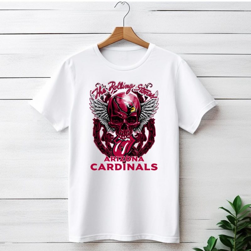 The Rolling Stones Arizona Cardinals Skull Wings T Shirt 1 T Shirt 1