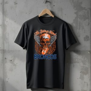 The Rolling Stones Denver Broncos Skull Wings T-Shirt