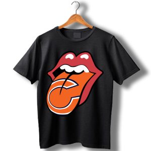 The Rolling Stones Logo X Chicago Bears Mashup T-Shirt