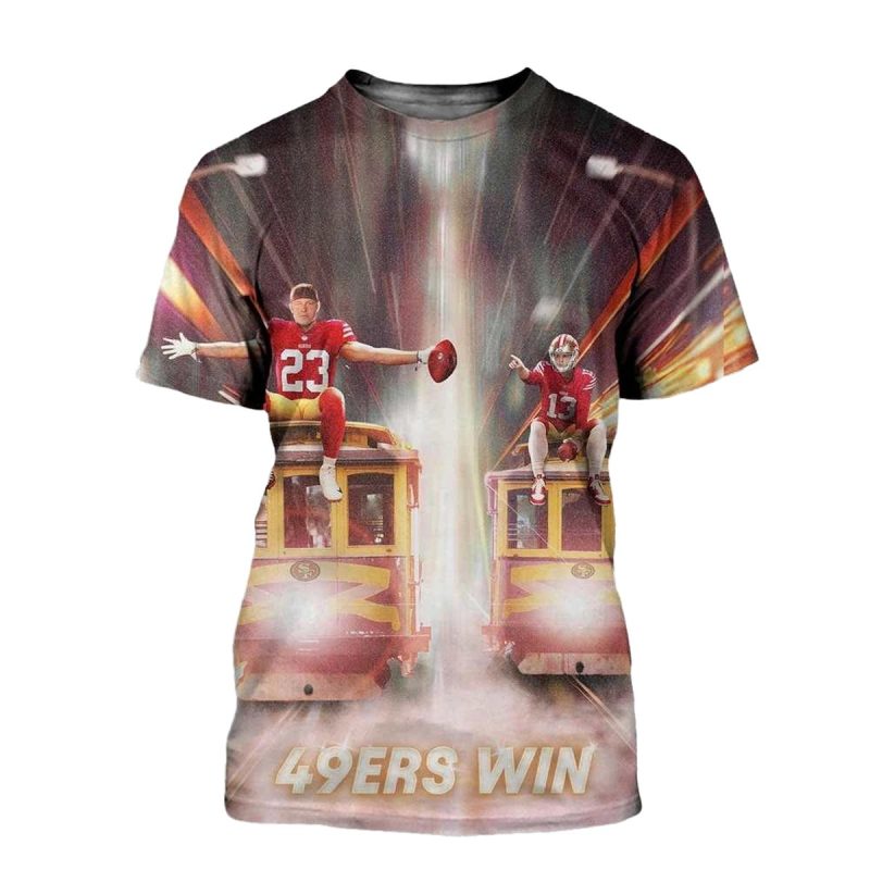 The San Francisco 49Ers Are Off To The Races The First Win Aop T Shirt 1