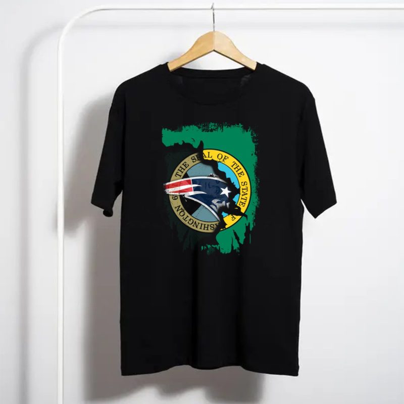 The Seal Of The State Of Washington With Patriots Logo Fusion T Shirt T Shirt 1