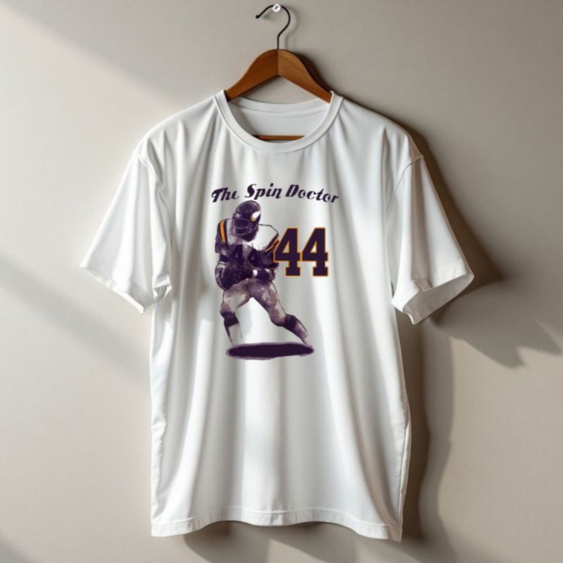 The Spin Doctor Chuck Foreman 44 Minnesota Vikings Legend T Shirt 1 T Shirt 1