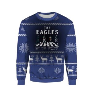 The Eagles Walking Chiefs Road Signatures Ugly Sweater