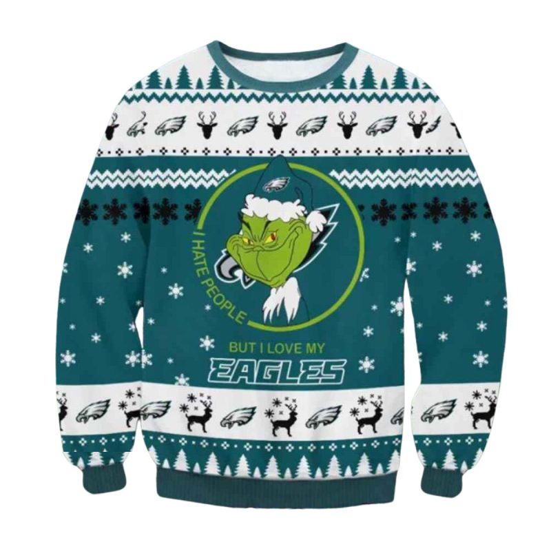 The Grinch Math Philadelphia Eagles Santa Hat I Ha 1