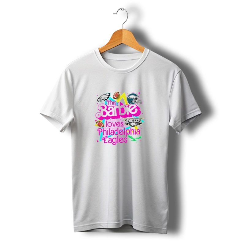 This Barbie Loves Philadelphia Eagles Football Team T Shirt T Shirt 1 1
