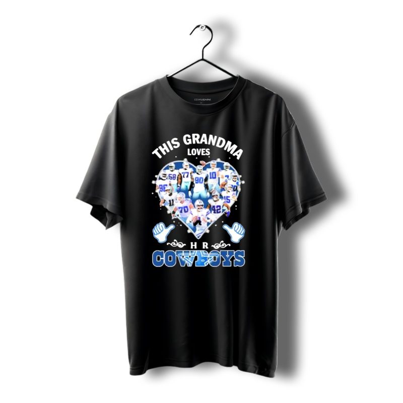 This Grandma Loves Her Dallas Cowboys Players Heart T Shirt 1 T Shirt 1 1