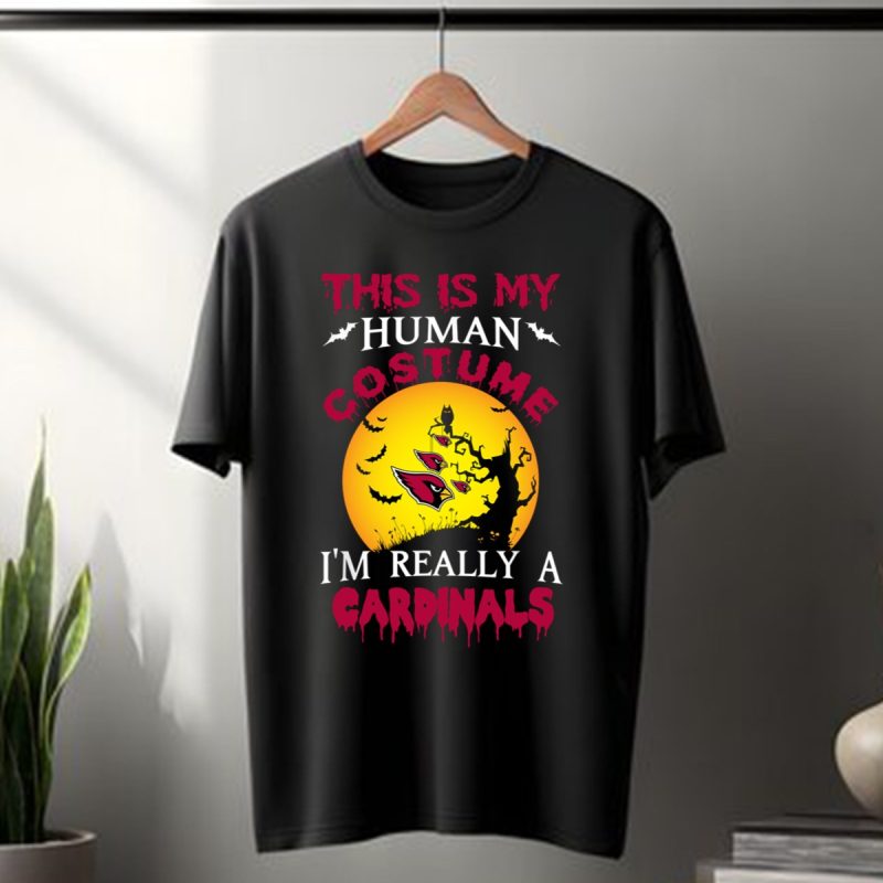 This Is My Human Costume Really A Arizona Cardinals Halloween T Shirt T Shirt 1