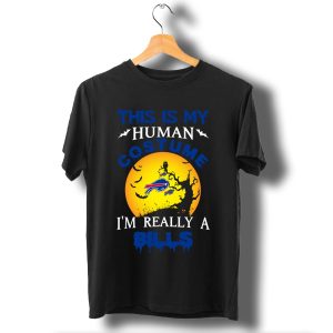 This Is My Human Costume Really A Buffalo Bills Halloween T Shirt