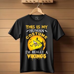 This Is My Human Costume Really A Minnesota Vikings Halloween T-Shirt