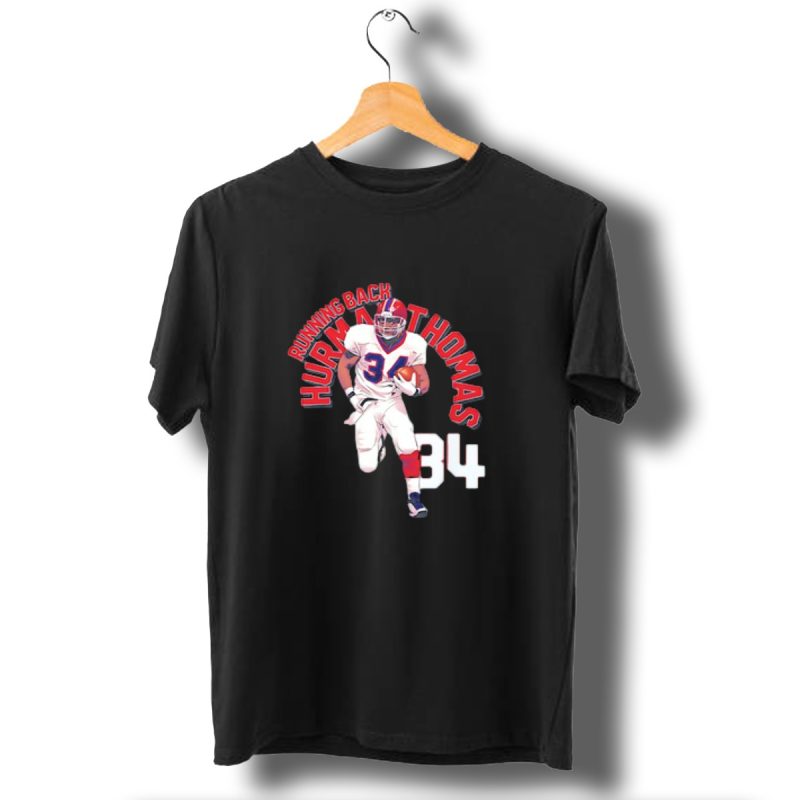 Thurman Thomas Buffalo Bills Running Back 34 Vintage Nfl Football T Shirt 1 T Shirt 1