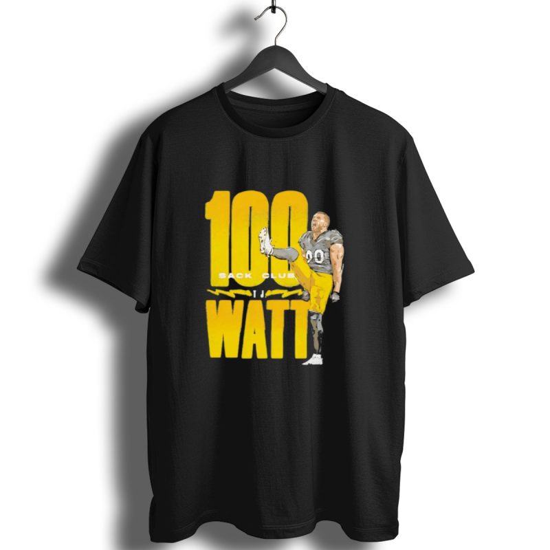 Tj Watt 100 Sack Club Pittsburgh Steelers Nfl Football Vintage T Shirt 1 T Shirt 1