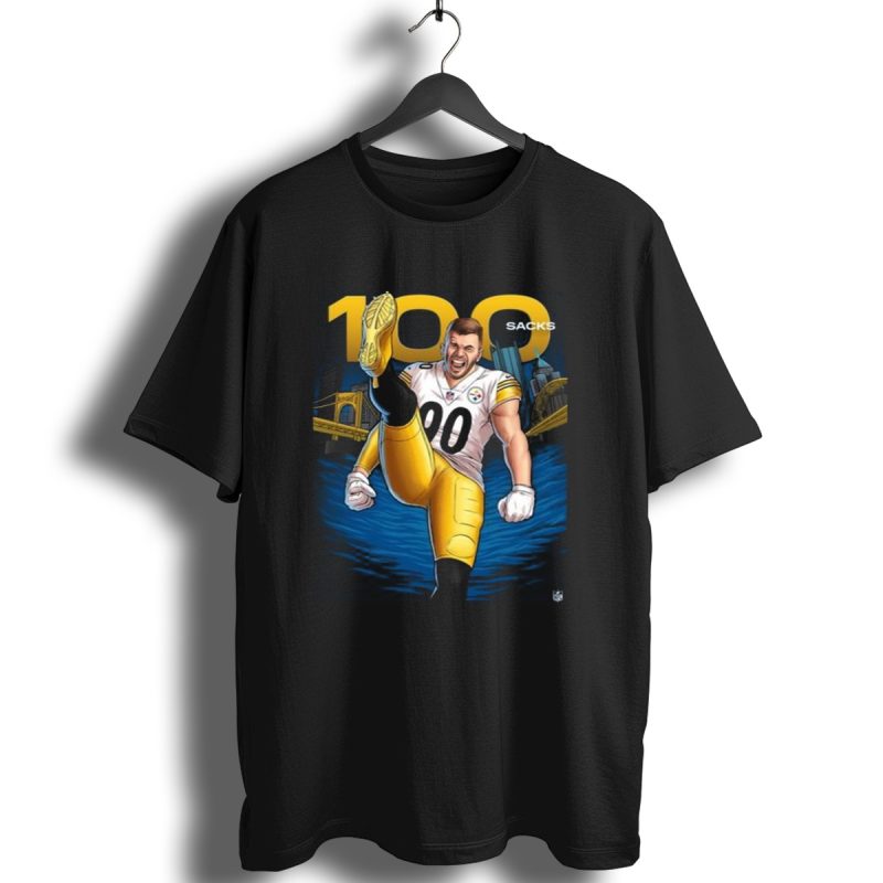 Tj Watt 100 Sacks Pittsburgh Steelers Nfl Iconic Achievement T Shirt 1 T Shirt 1