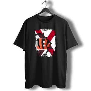 Together Alabama Red X with Cincinnati Bengals Stripes T-Shirt