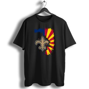 Together Arizona Saints Fleur De Lis Flag Fusion T Shirt